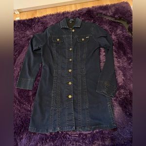FDY dark blue Jean coat sz XS